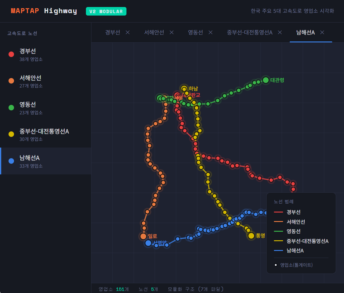 맵탑 하이웨이 화면 이미지